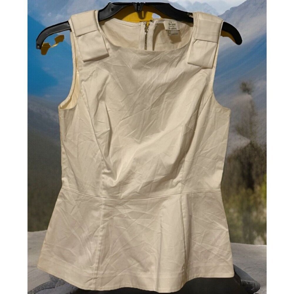 Kate Spade New York Live Colorfully Tank Top Blouse White Size 4